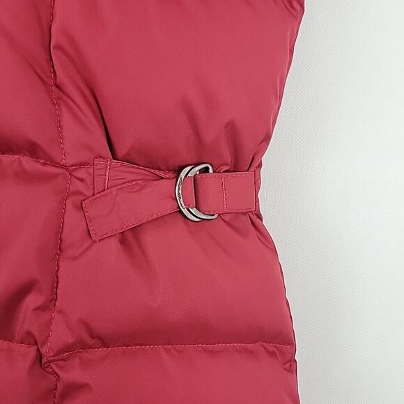 Eddie Bauer Goose Down Puffer Vest Womens Large Red EB700 Quilted Fitted - Picture 11 of 13